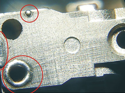 <a href='http://78357.cn/product/3.htm' class='text_a'>模具激光焊機(jī)</a>修復(fù)模具效果